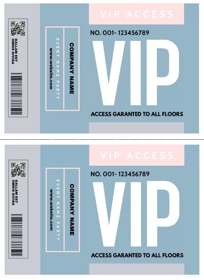 VIP Event Ticket Template