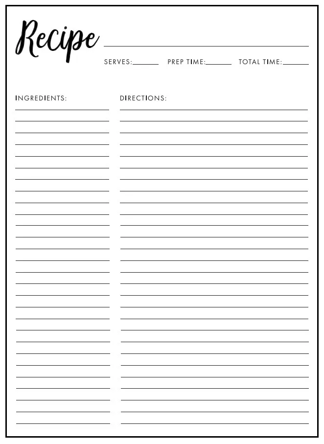 Recipe Card Template | Free Word Templates