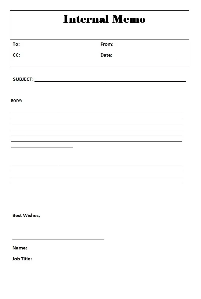 Internal Memo Template