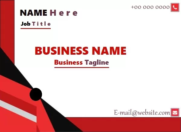 Name Card Format