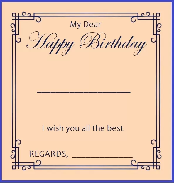 Birthday Card Example