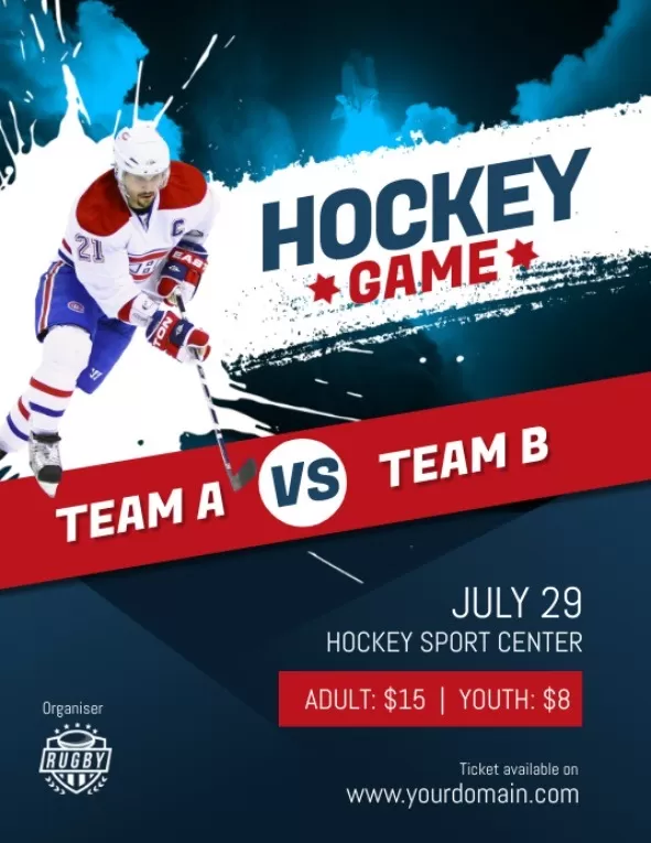 Hockey Game Flyer Template