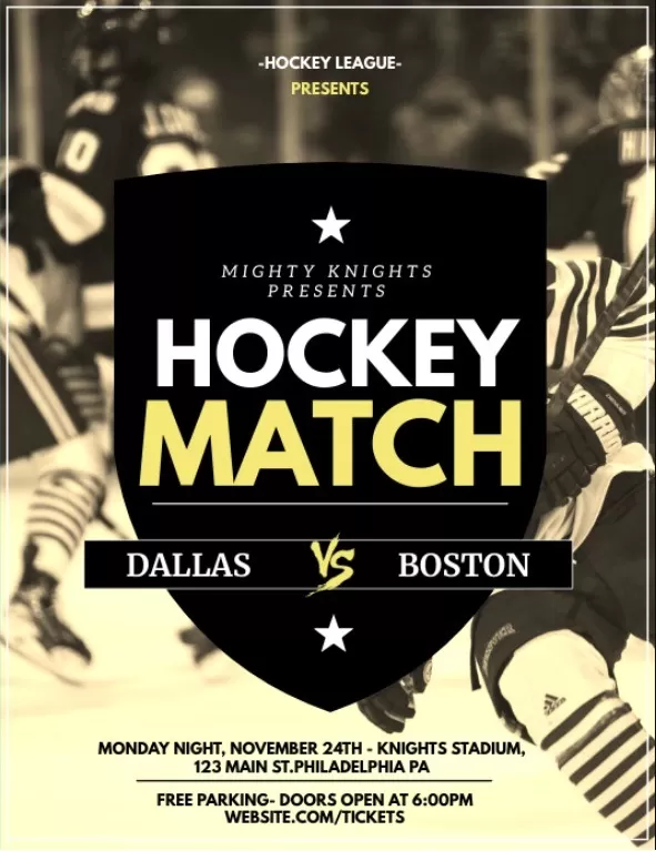 Hockey Match Flyer Template