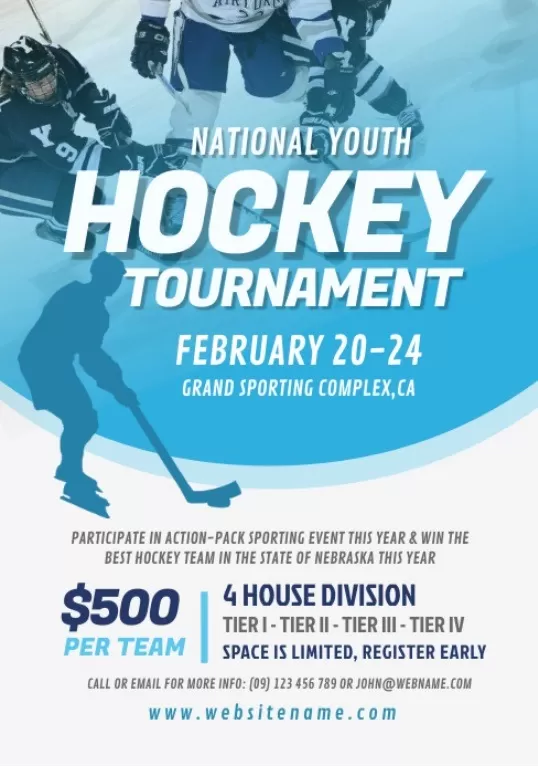 Hockey Tournament Flyer Template