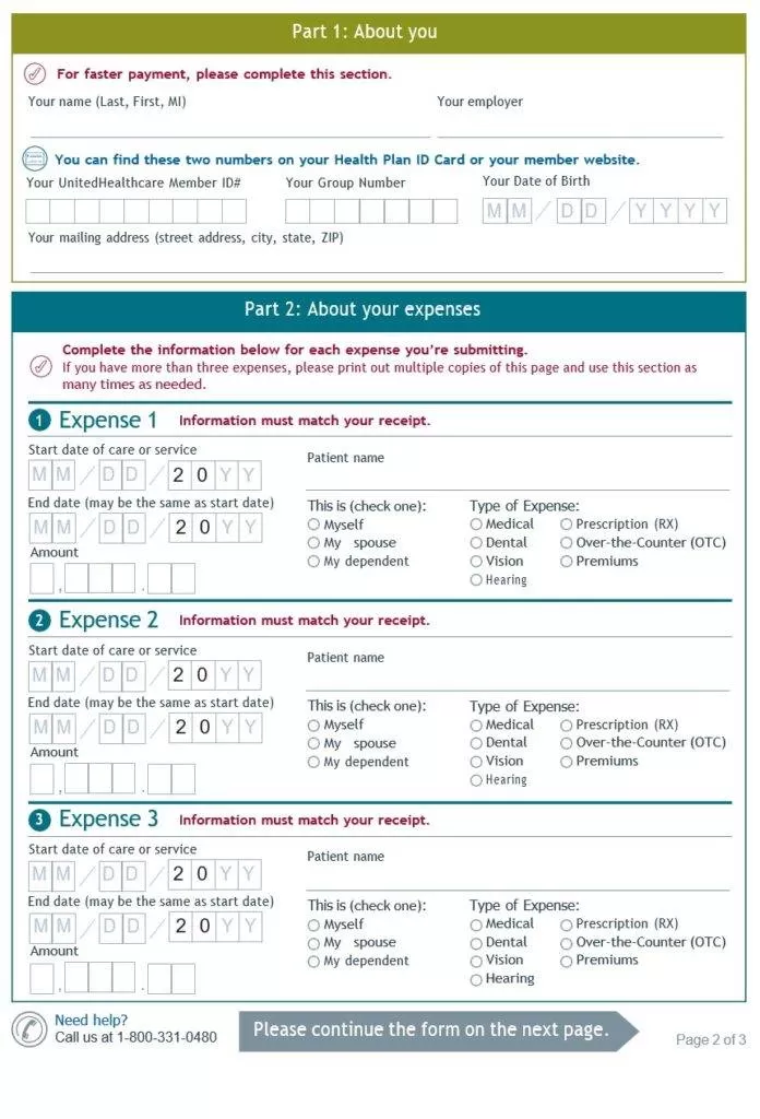 Expense Claim Format