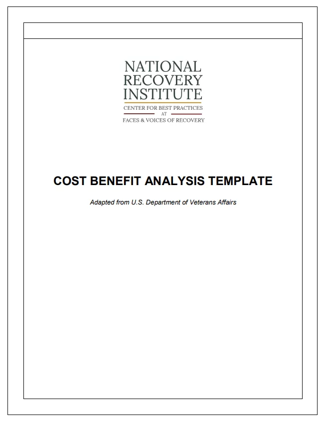 Cost Benefit Analysis Template PDF