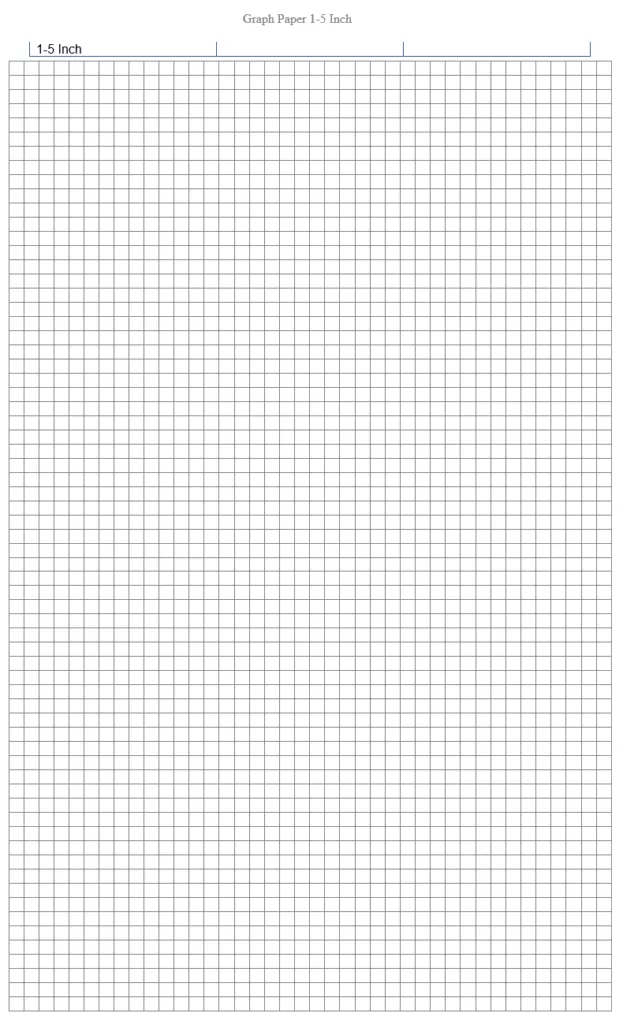 Graph Paper 1-5 Inch