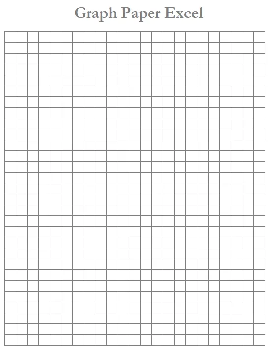 Graph Paper Template Excel