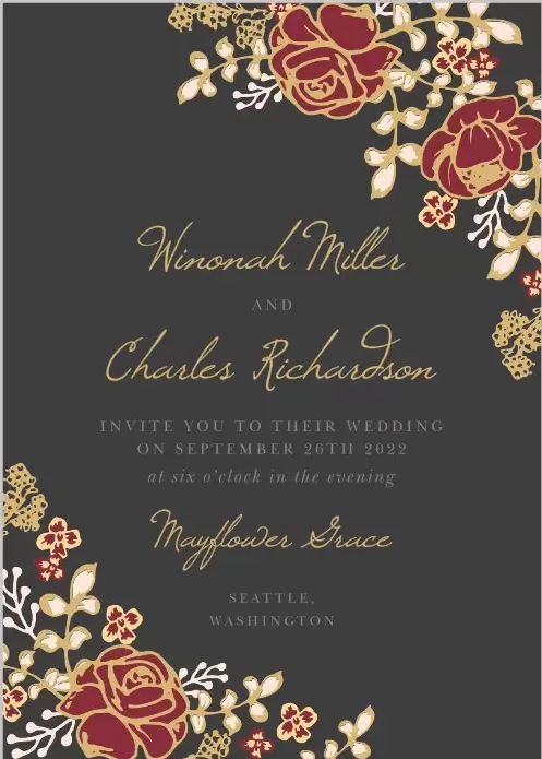 Wedding Invitation Card Template