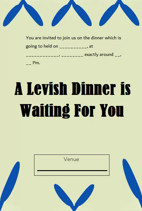 Dinner Invitation Design Template