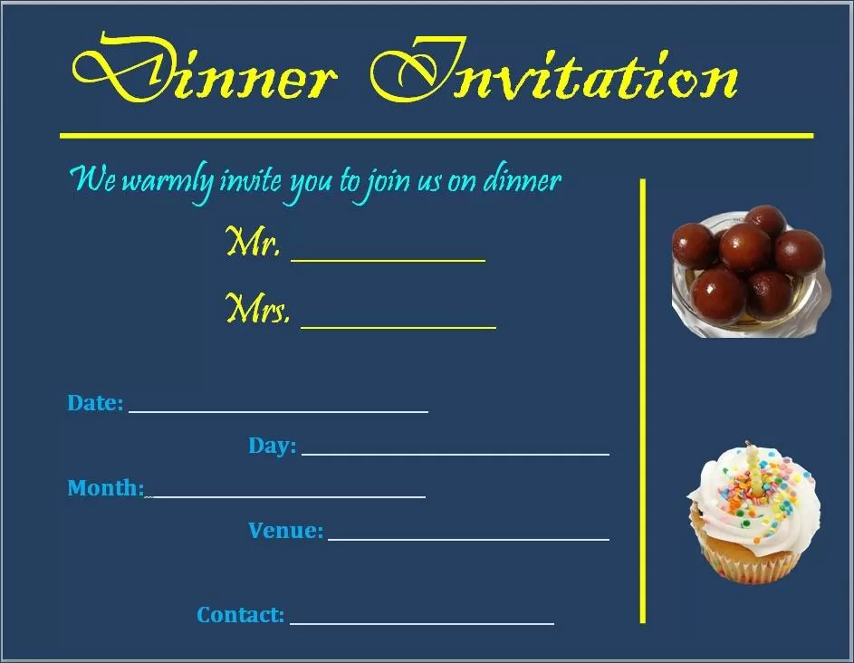 Formal Dinner Invitation template