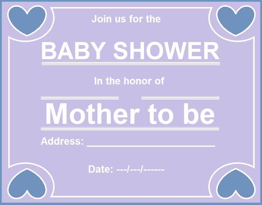 Elegant baby shower invitation template