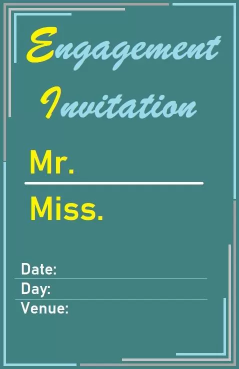 engagement invitation Template