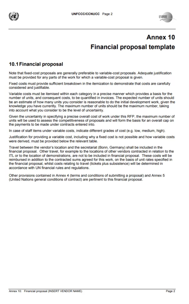 Financial Assistance Proposal Example