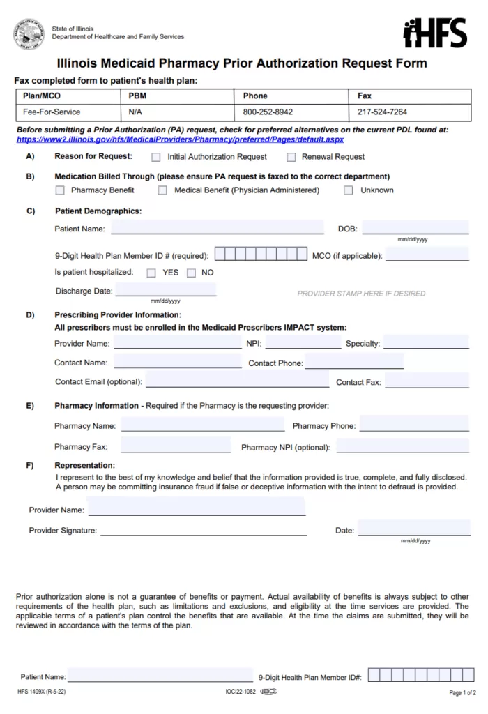 Pharmacy Prior Authorization Form