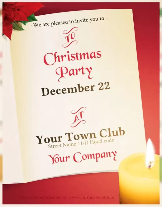 Christmas Eve Get Together Invitation Sample