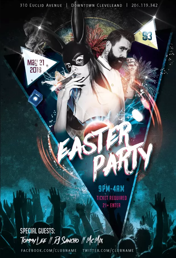 Easter Party Flyer Template