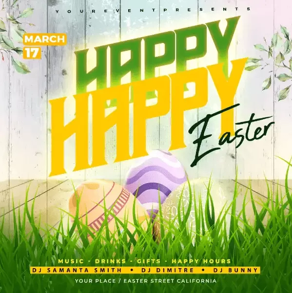 Happy Easter Flyer Template