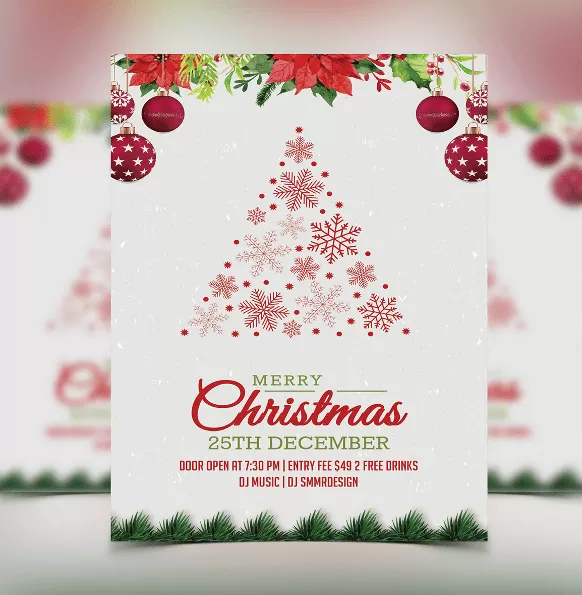 Merry Christmas Eve Get Together Invitation Template