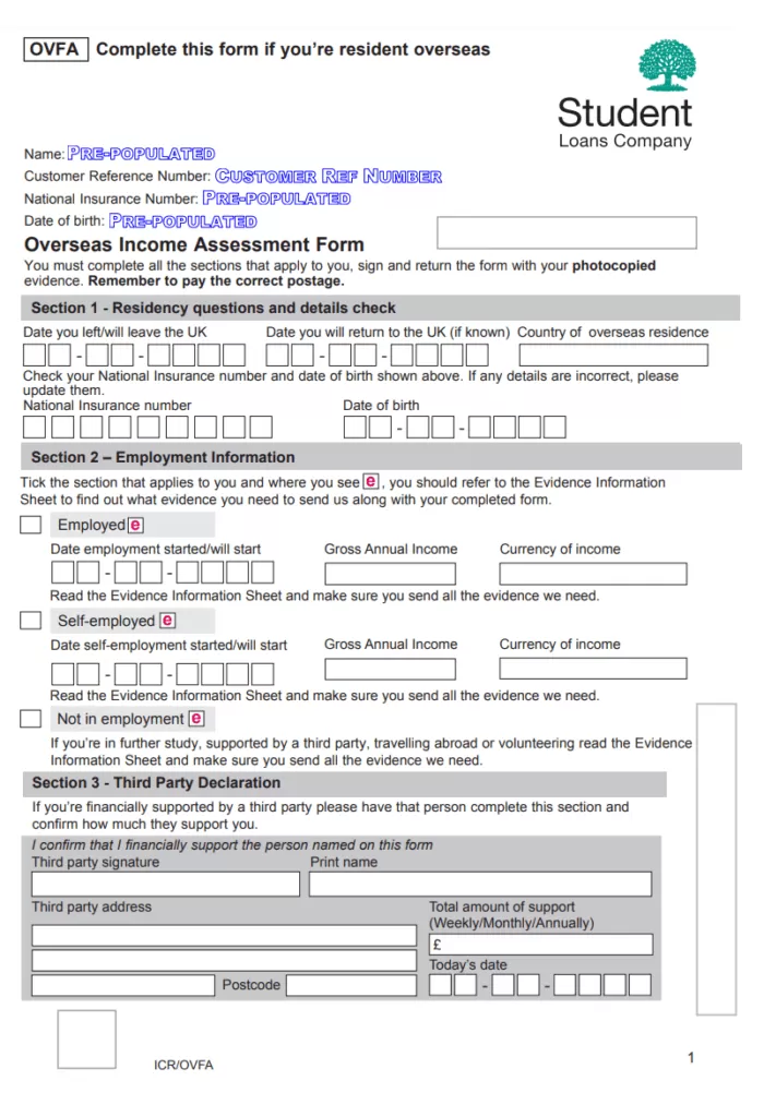 Overseas Income Assessment Form