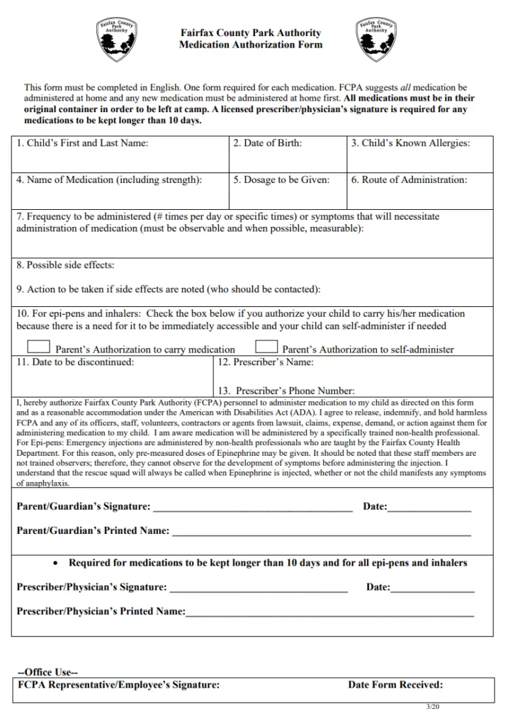 Professional Medical Authorization Form