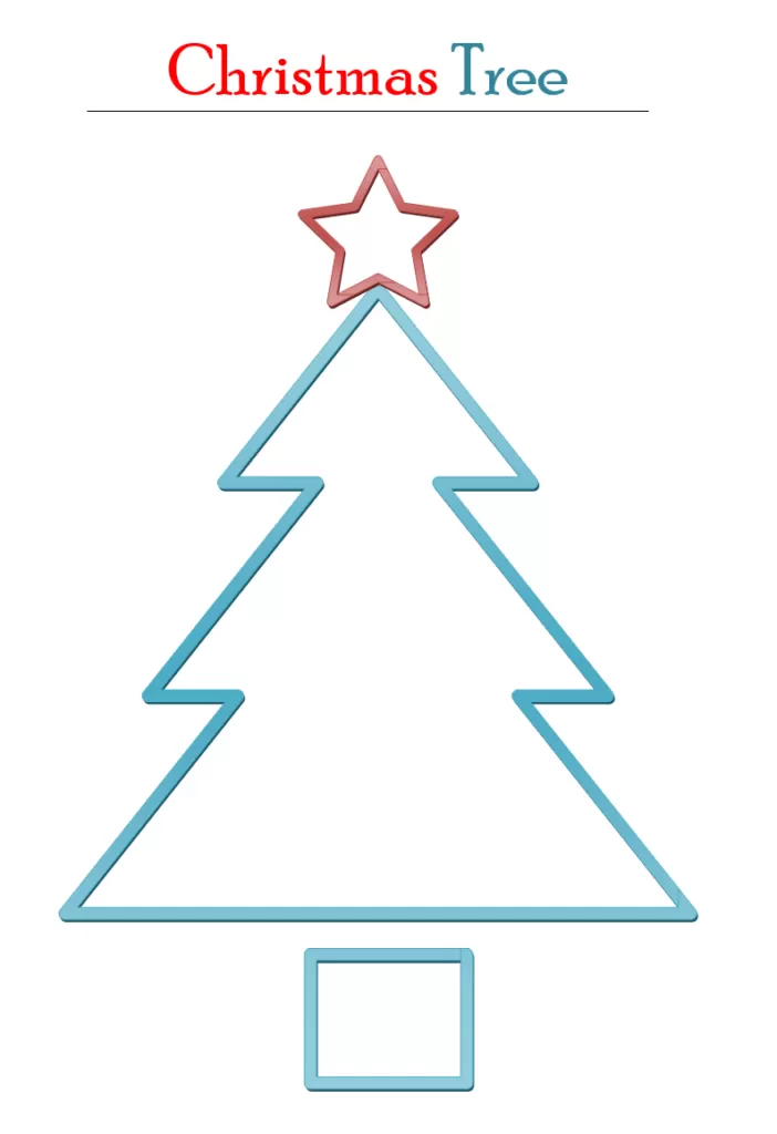 Blank Christmas Tree Template