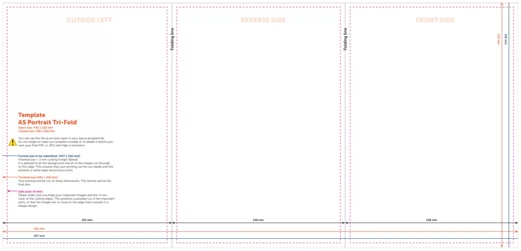 Blank Tri Fold Brochure Template