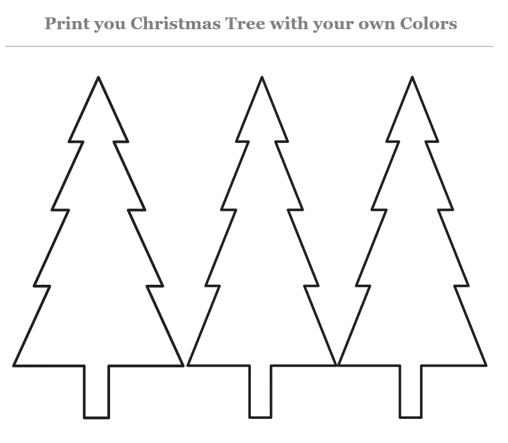 Print Christmas Tree Template