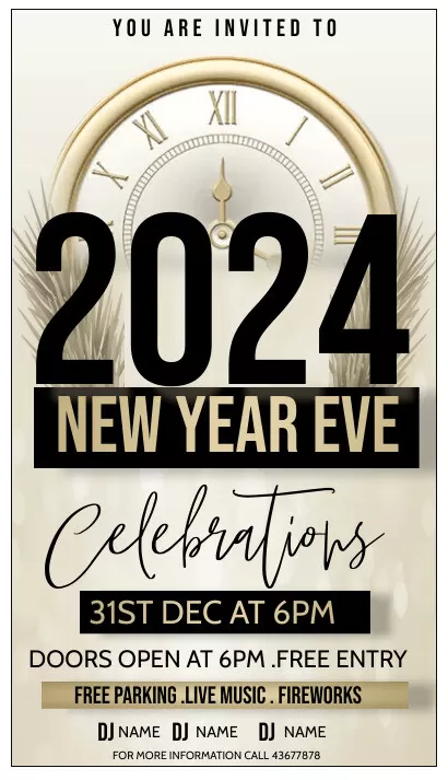 New Year 2024 Poster Template