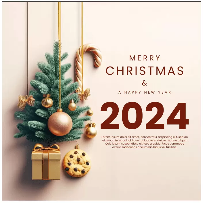 New Year Christmas Poster Template