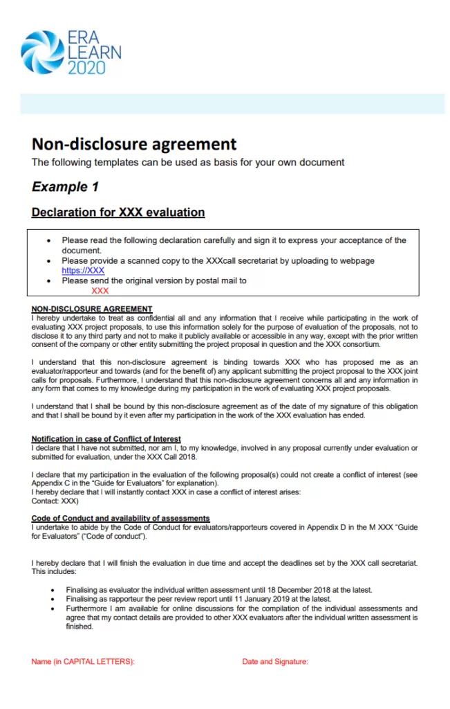 Non-Disclosure Agreement Example