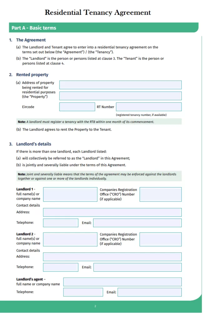 Residential Tenancy Agreement Template