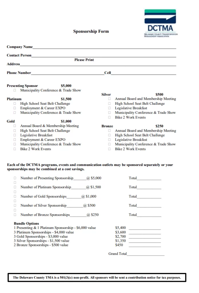 Sponsorship Form