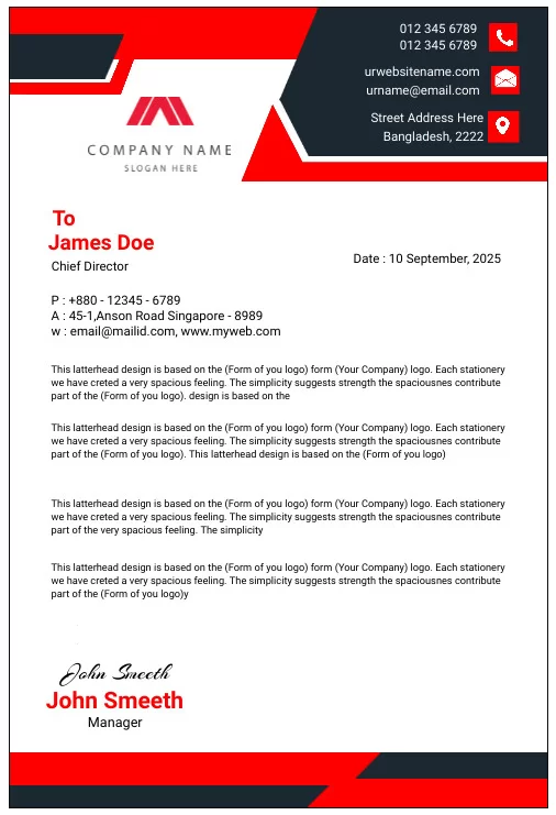 Business Letterhead Format