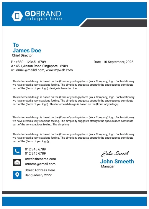 Business Letterhead Template Free Download