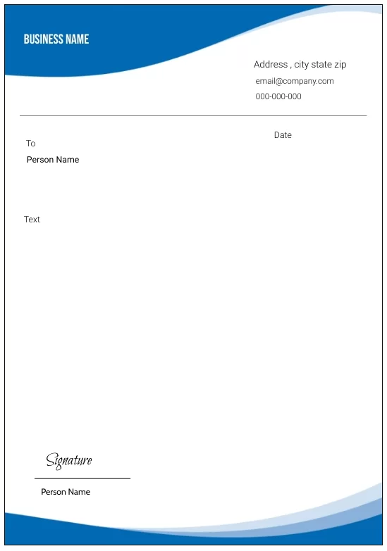 Simple Business Letterhead Template