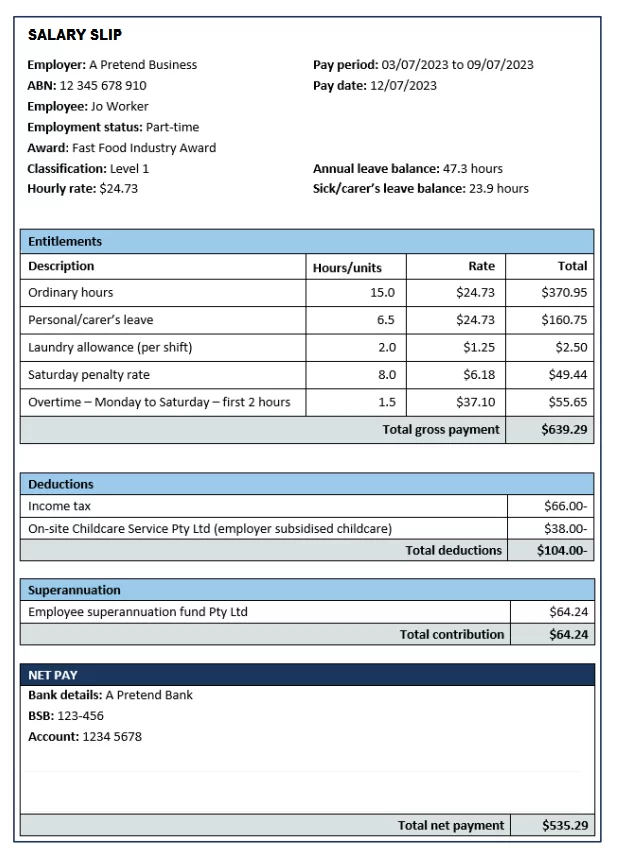 Salary Slip Format