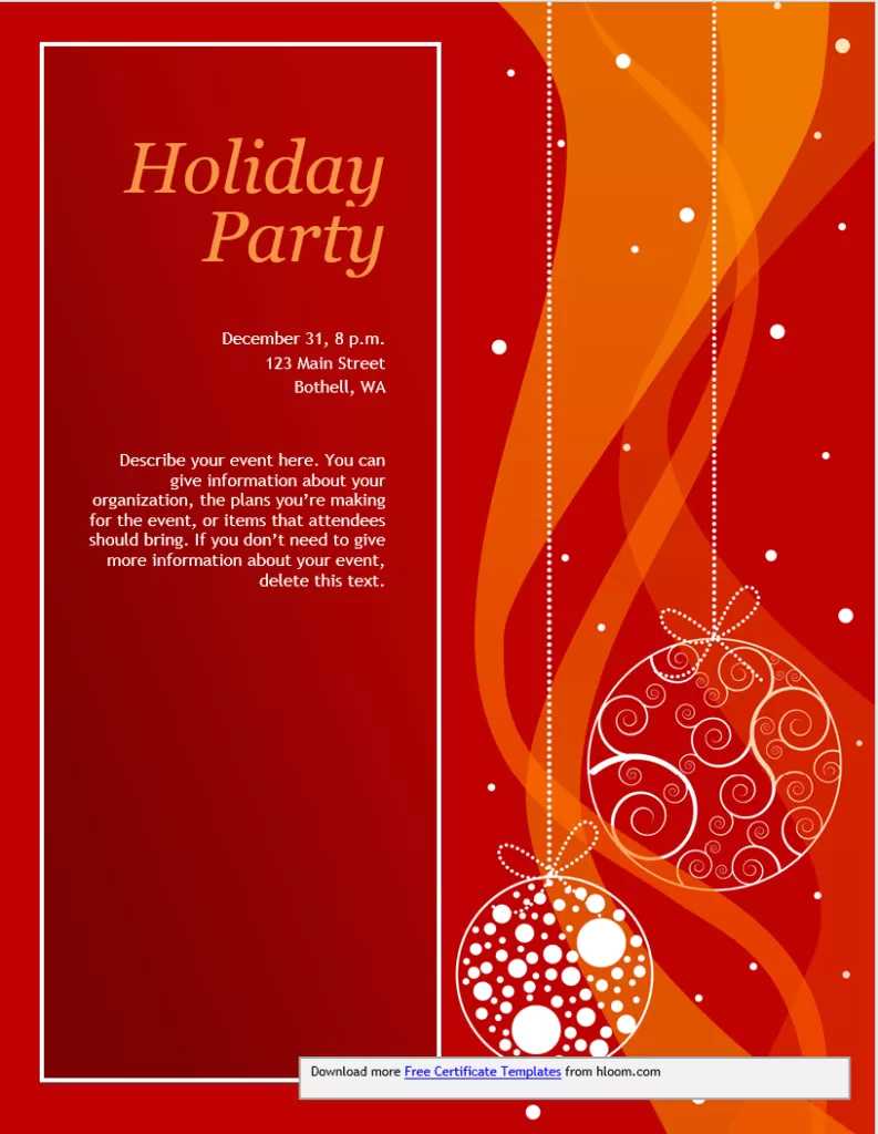 Christmas Party Invitation Template