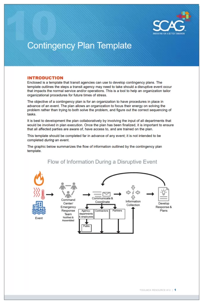 Project Contingency Plan Template